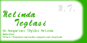 melinda teglasi business card